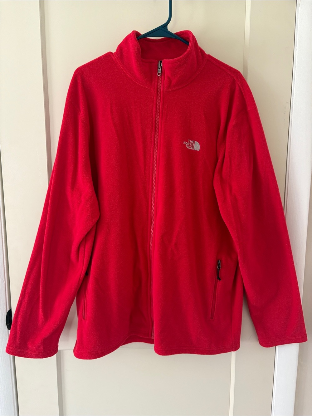 XL men’s The North Face Red Full-Zip Fleece Jacket